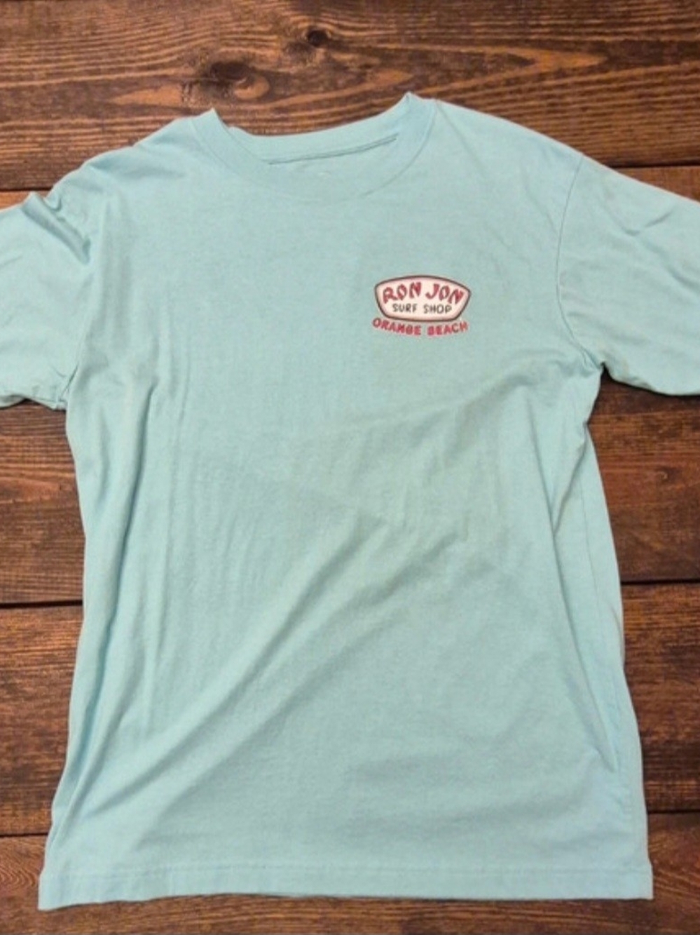 Ron Jon Light Blue Short Sleeve Logo Tee